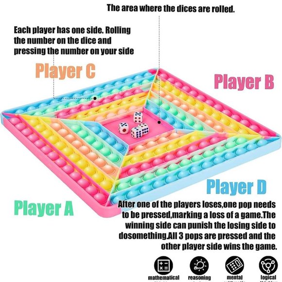 Milestar Big Size Push Bubble Pop Game Fidget Toy - Picture 2 of 10